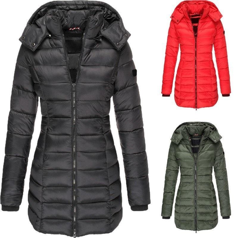 New Winter Version Of The New Women's Long Slim-fit Cotton-Padded Jacket Warm Down Jacket And Coats For Women