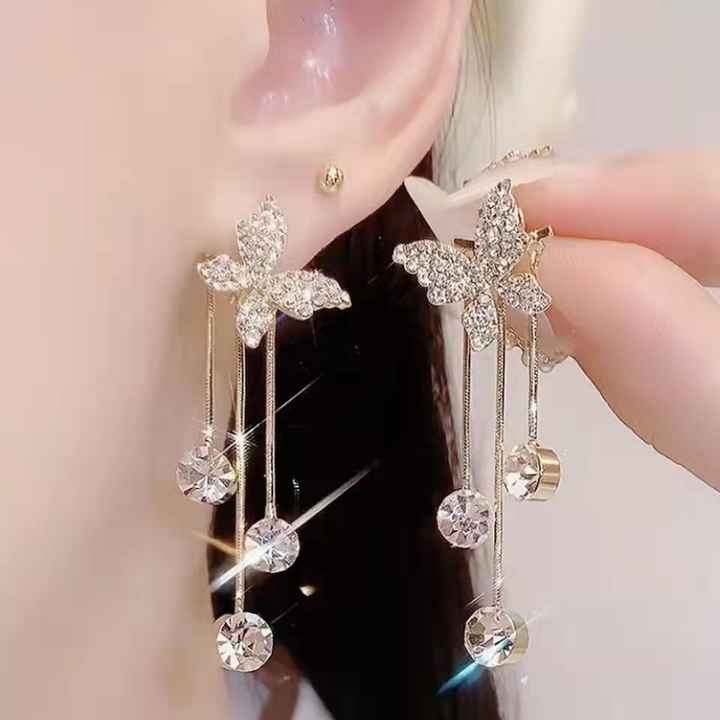 2022 Woman Fashion Jewelry Dainty Vintage Dangle Trendy Long Big Korean Statement Earrings